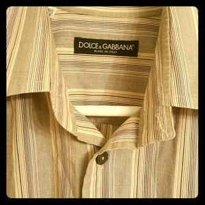 Dolce & Gabbana Men's Button Up Dress Shirt